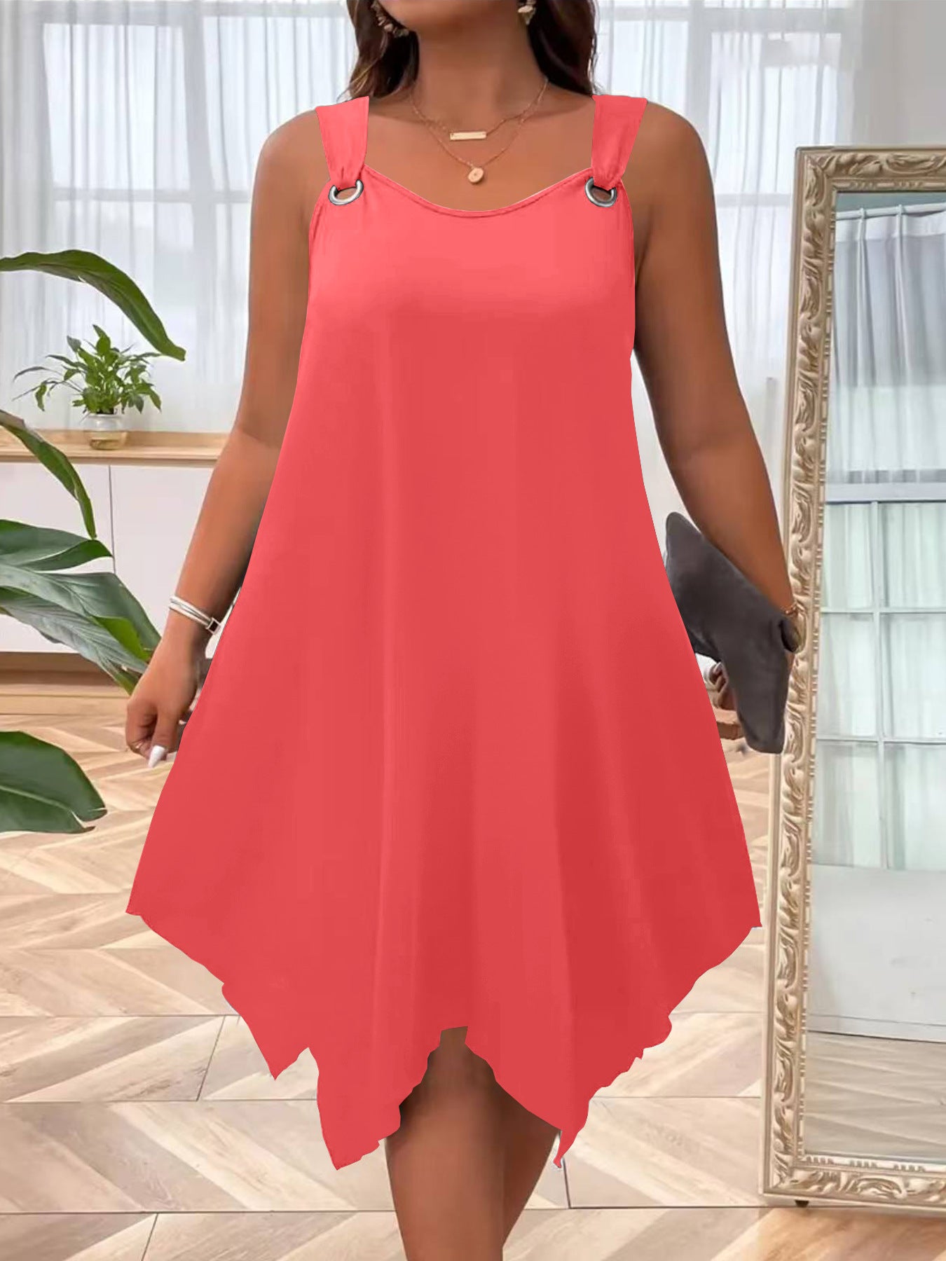 Women's Summer Elegant A- Line Round Neck Dress