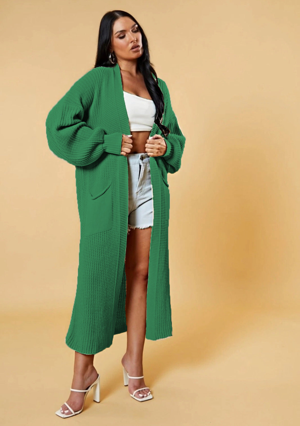 Elegant Popular New Long Pocket Loose Women's Sweater