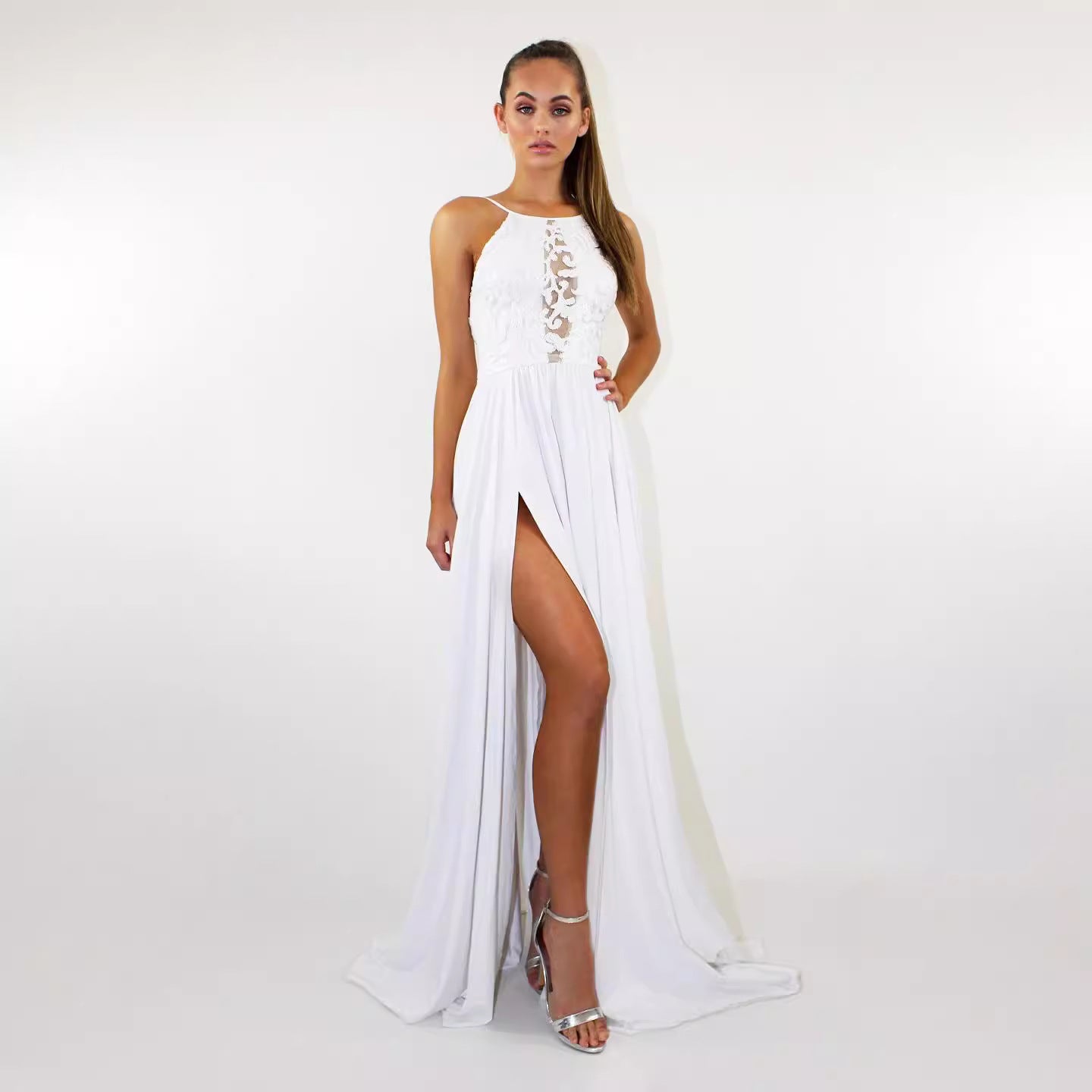 Innovative Cool Sleeveless Camisole Gown Long Dress