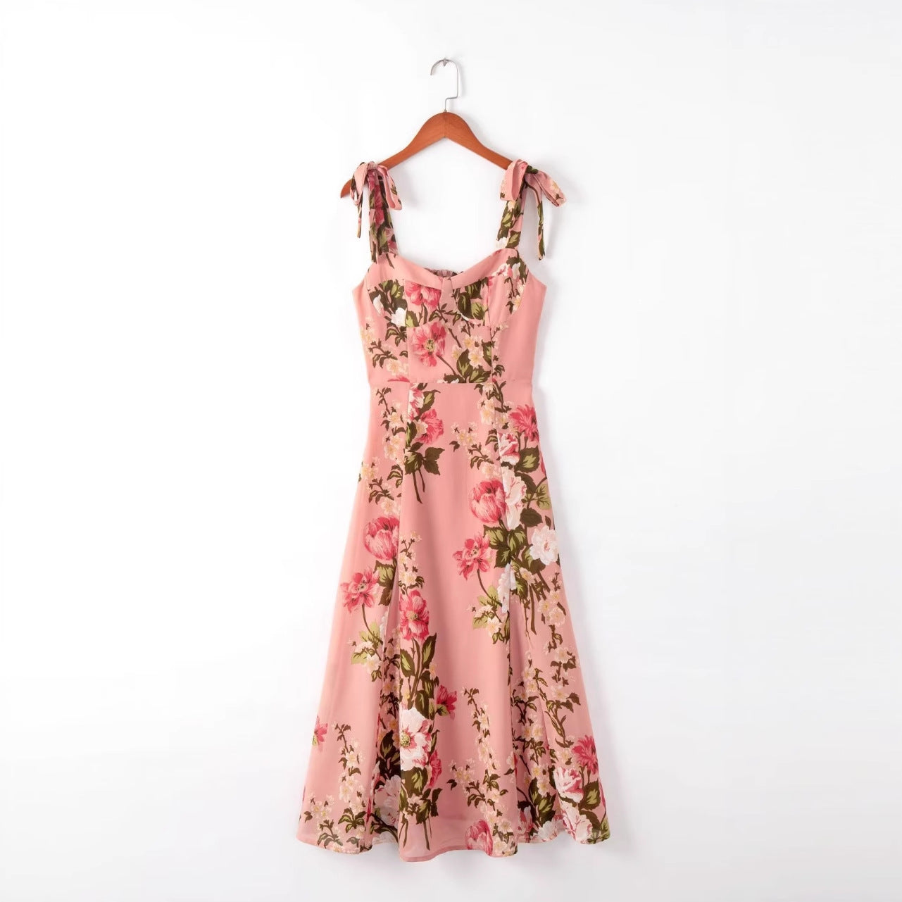 Women's French Retro Dress Elegant Printed Overknee Dresses