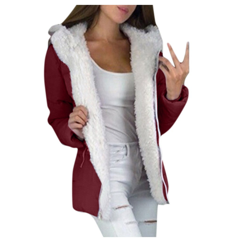Comfortable Classy Attractive Four-color Fleece Hooded Cardigans