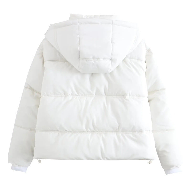 Women's Color Simple Hooded Comfort Casual Loose Thick Coats