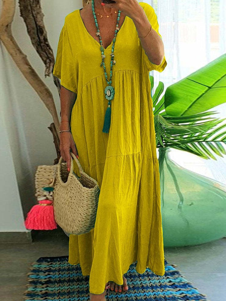 Glamorous Casual Irregular Long Large Hem Dress