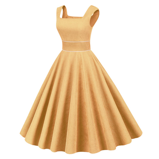 Women's Sleeveless Slim Fit High Waist Midi Large Dresses