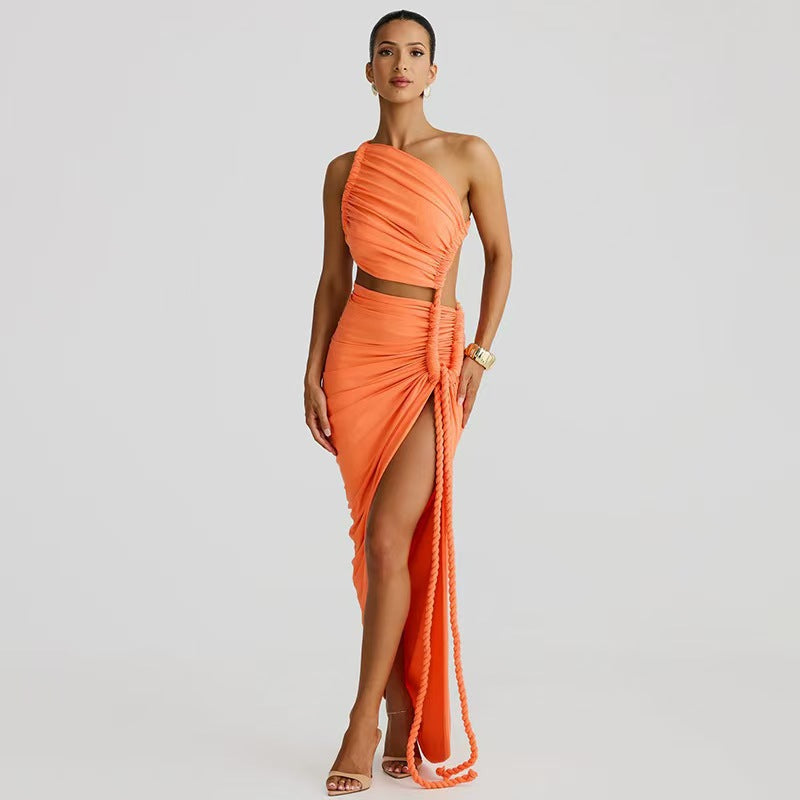 Women's Strapless Dress Summer Sexy Backless Hemp Dresses