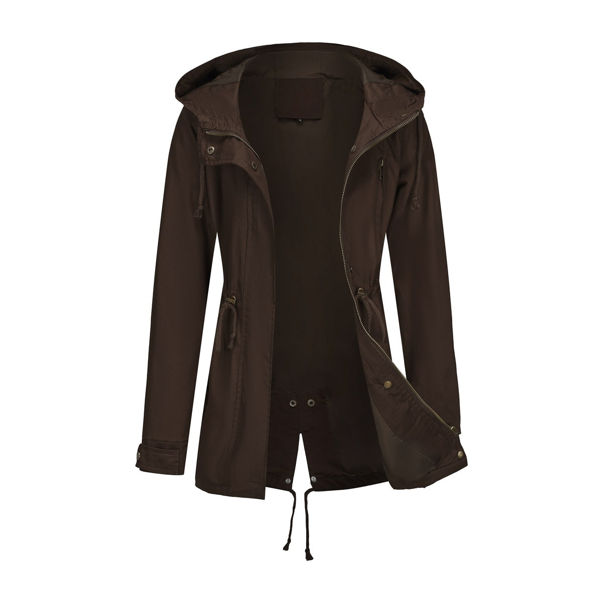 Women's Cotton Anorak Loose Solid Color Coats