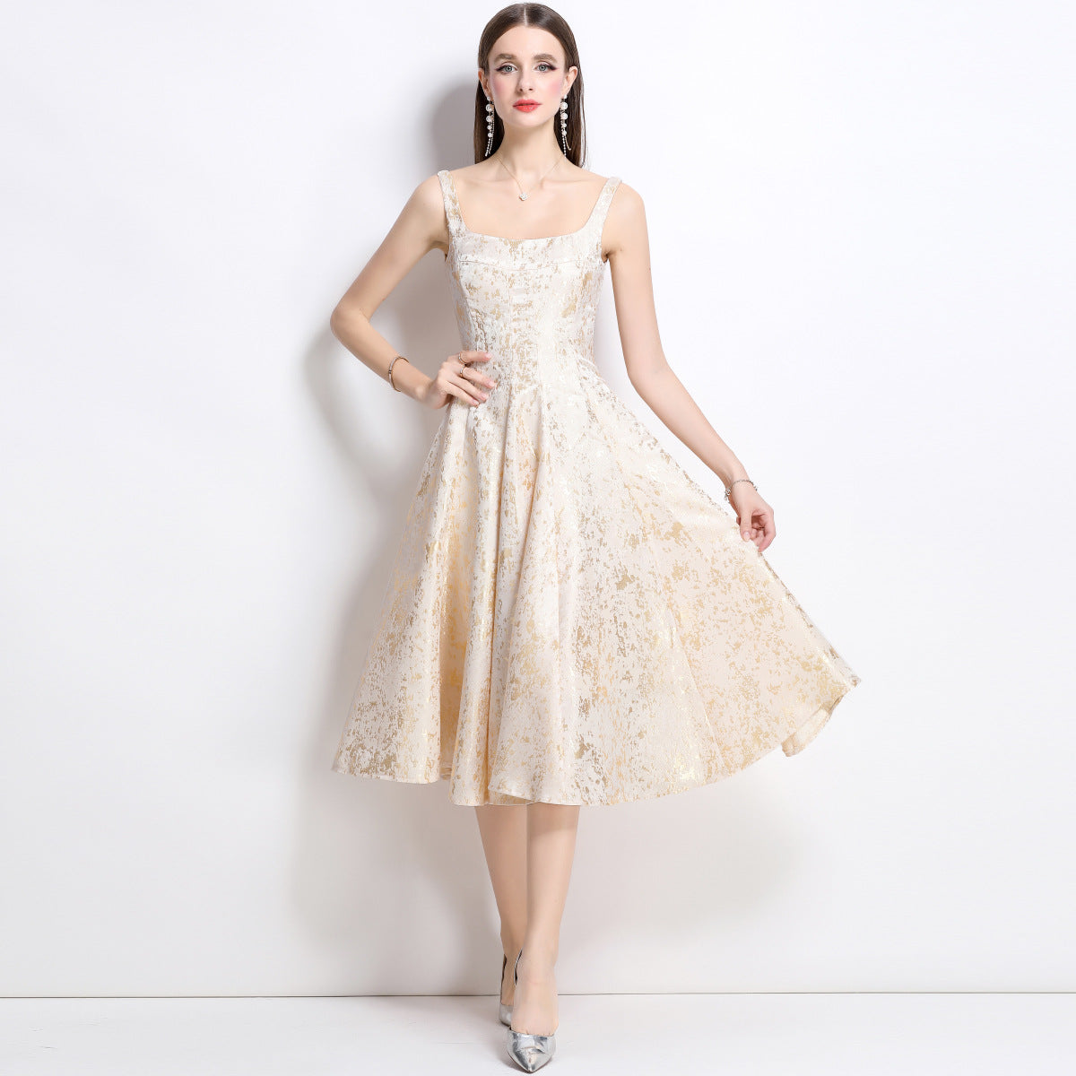 Women's Daily Wearable Light Luxury High-grade Jacquard French Dresses