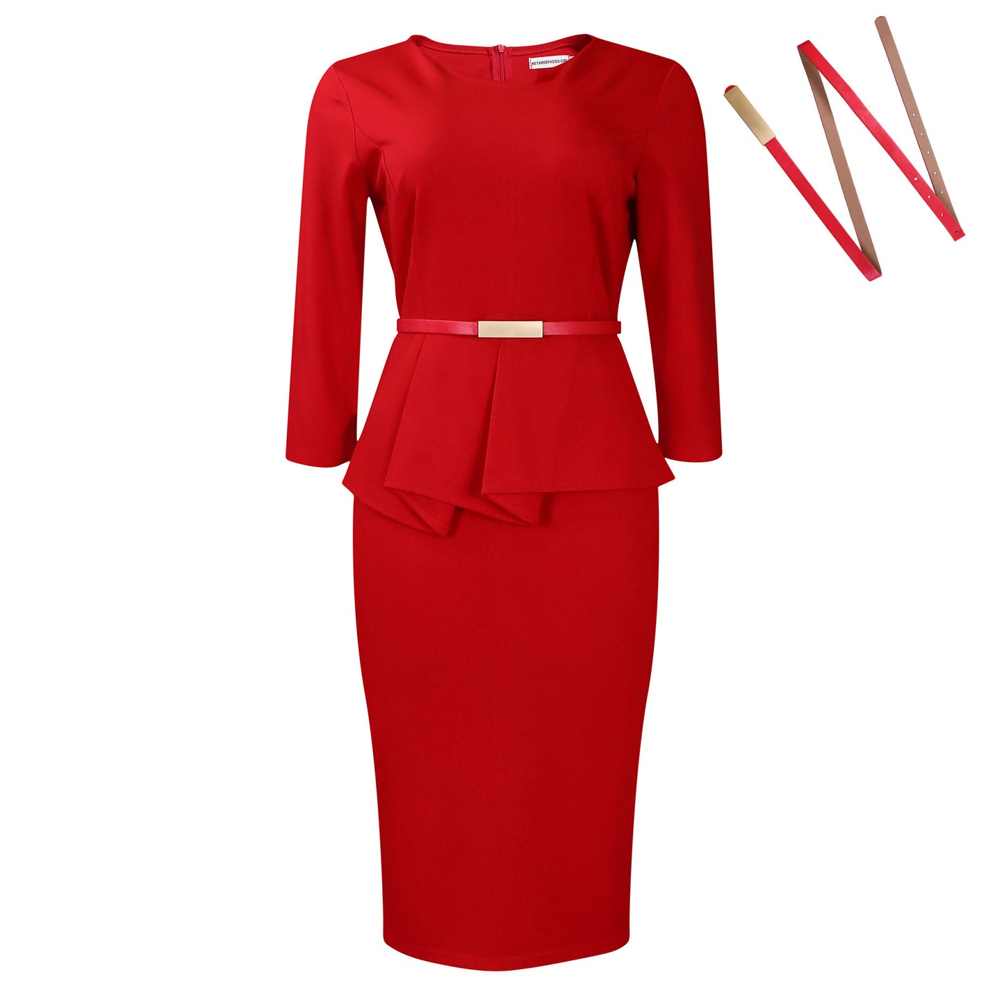Women's Solid Color Sheath Pencil African Dress