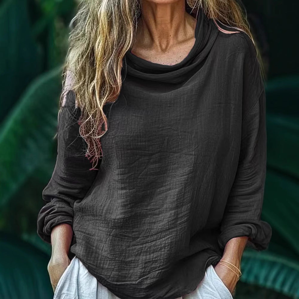 Women's Spring Casual Loose Stylish Long Sleeves Blouses