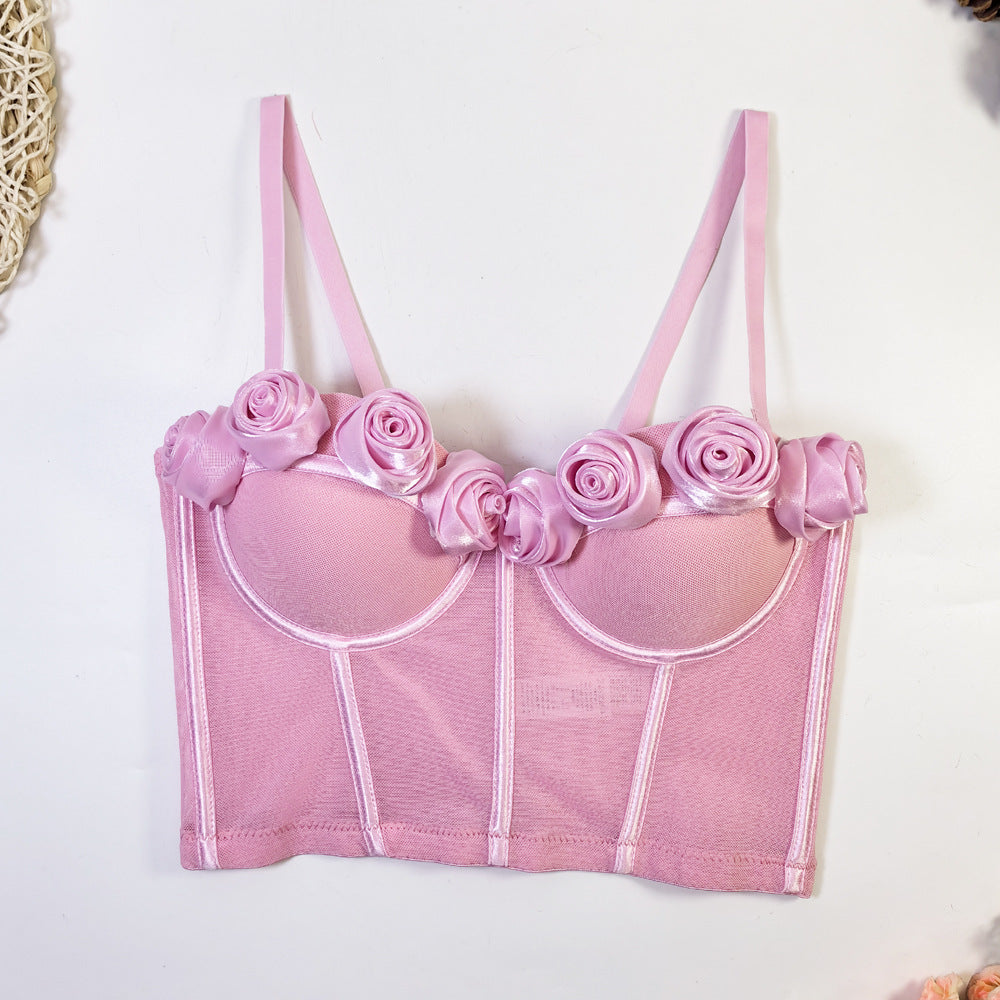 Outer Wear Mesh Beauty Back Underwear Tops