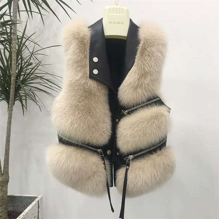 Women's Unique Trendy Faux Fox Fur Coats