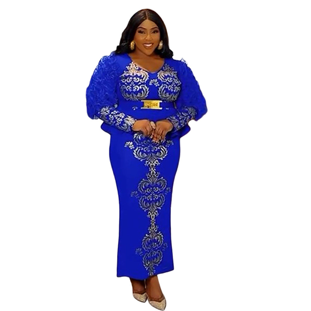 Women's Innovative Dress African Rhinestone Beaded Dresses