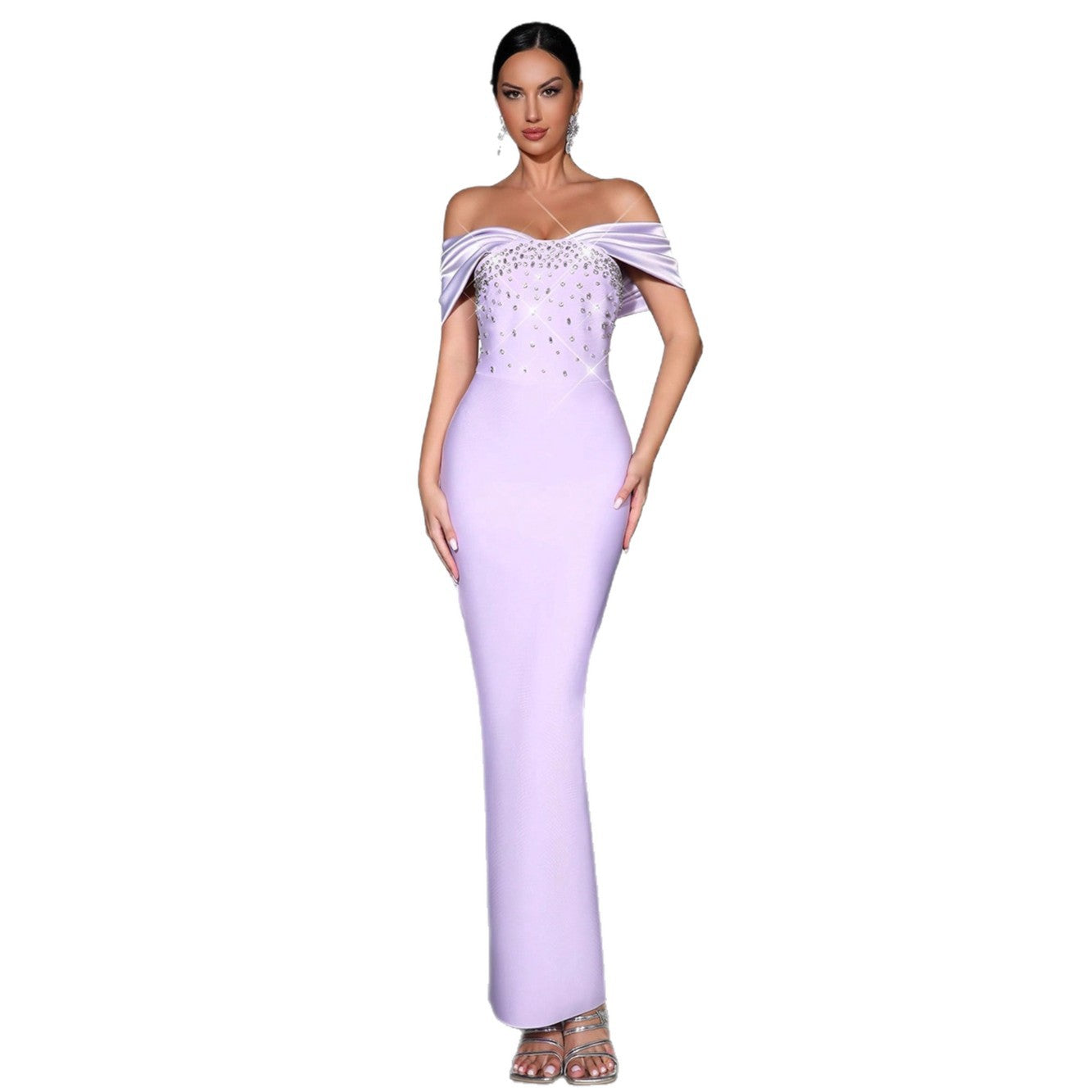 Women's Luxury Diamond Sexy Slim Fit Long Dress Dresses