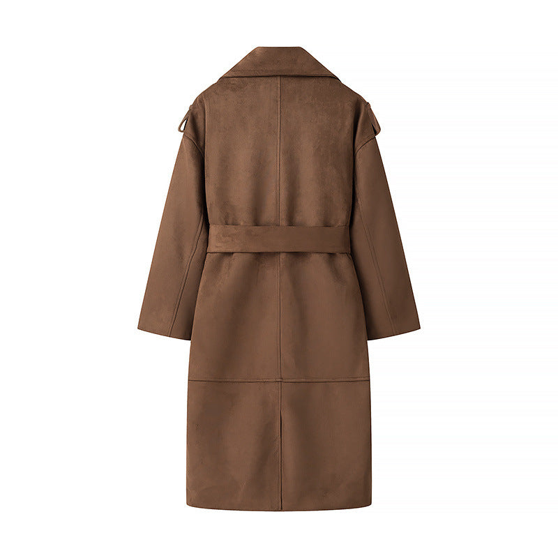 Beautiful Innovative Fashionable Suede Long-sleeved Spring Coats