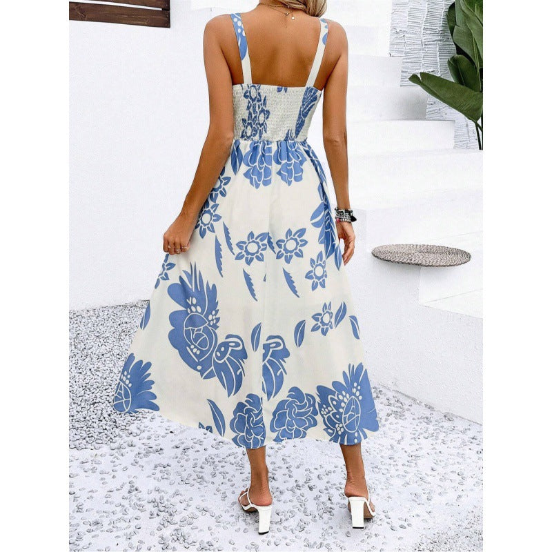 Women's Fashion Sexy Sling Backless Slim Fit Dress