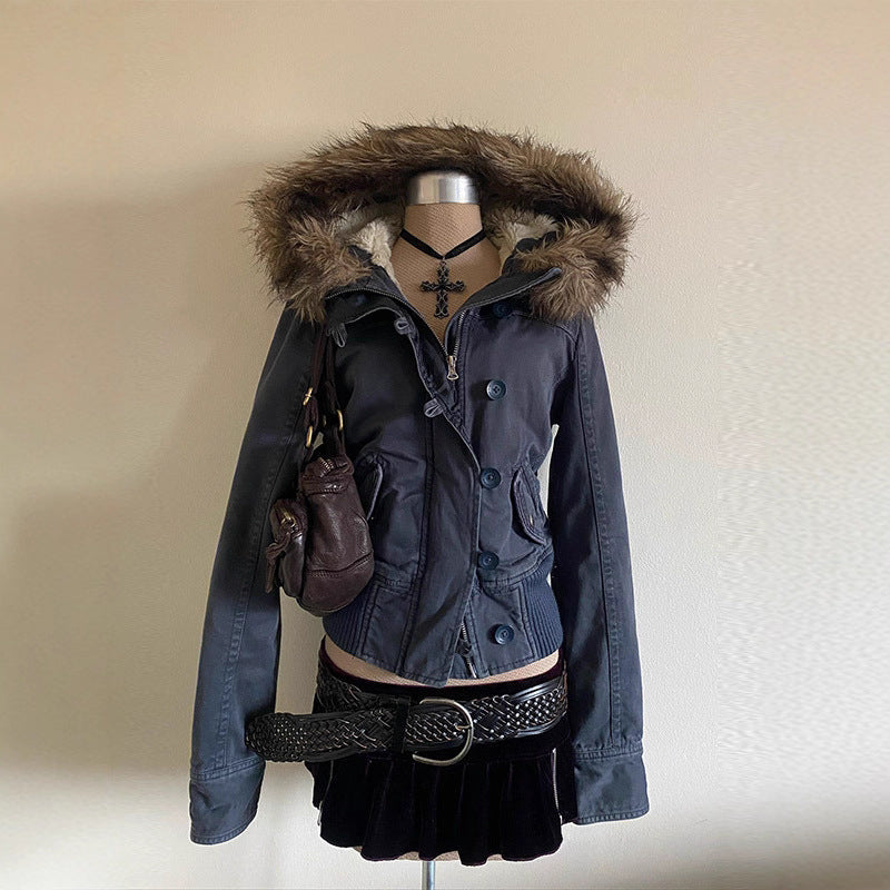 Women's Popular Versatile American Retro Hooded Jackets