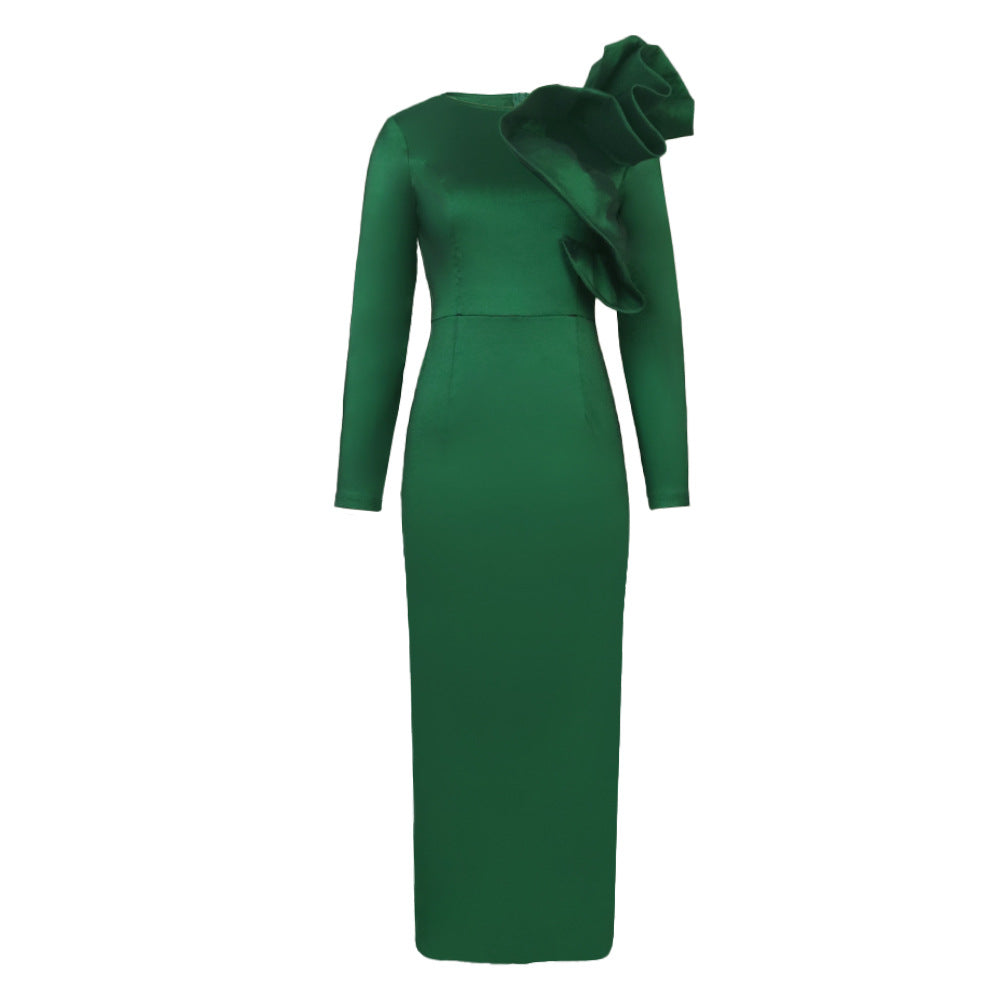 Women's Creative Design Three-dimensional Ruffled One-step Dress Dresses