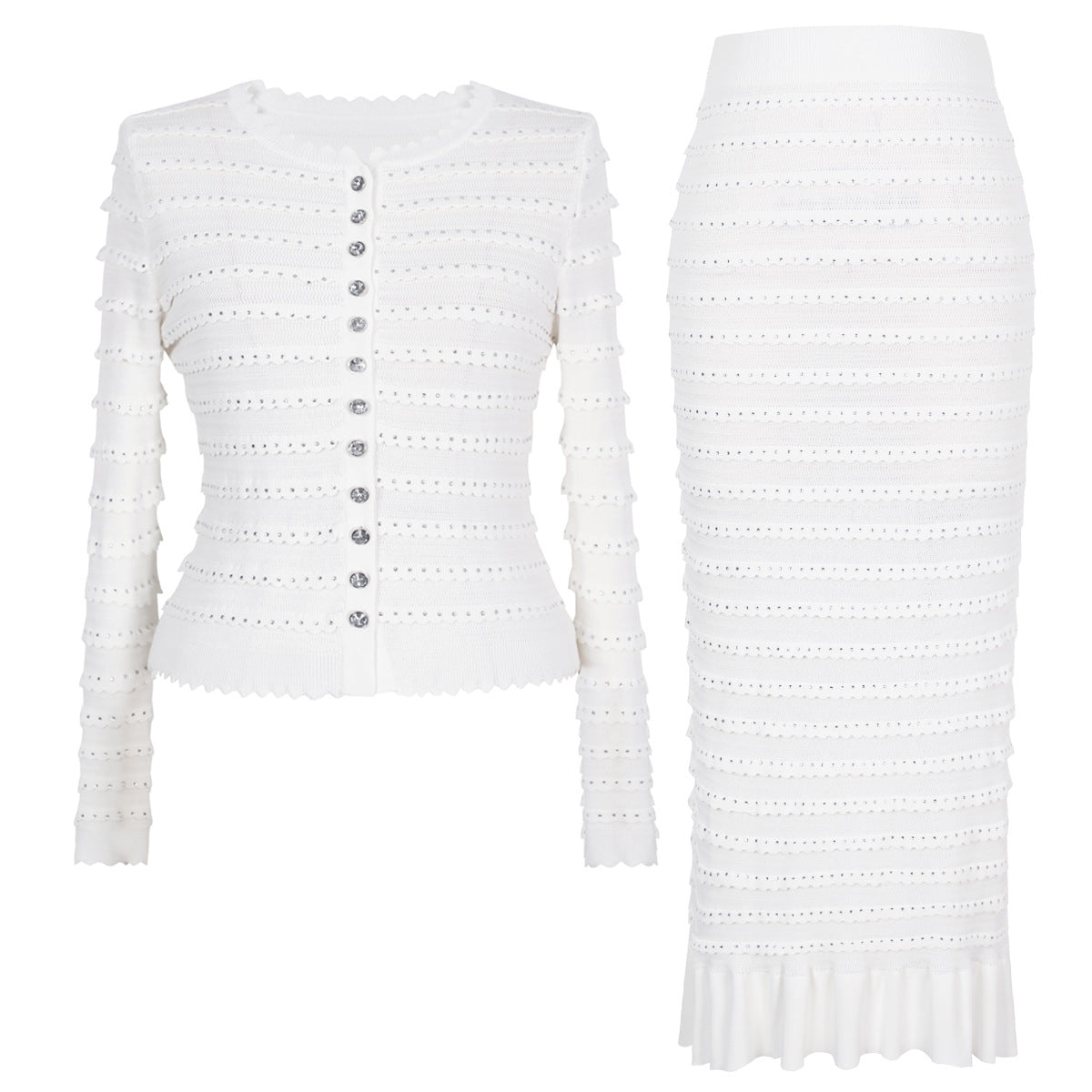 Hot Drilling High Quality Knitted Tup Suits