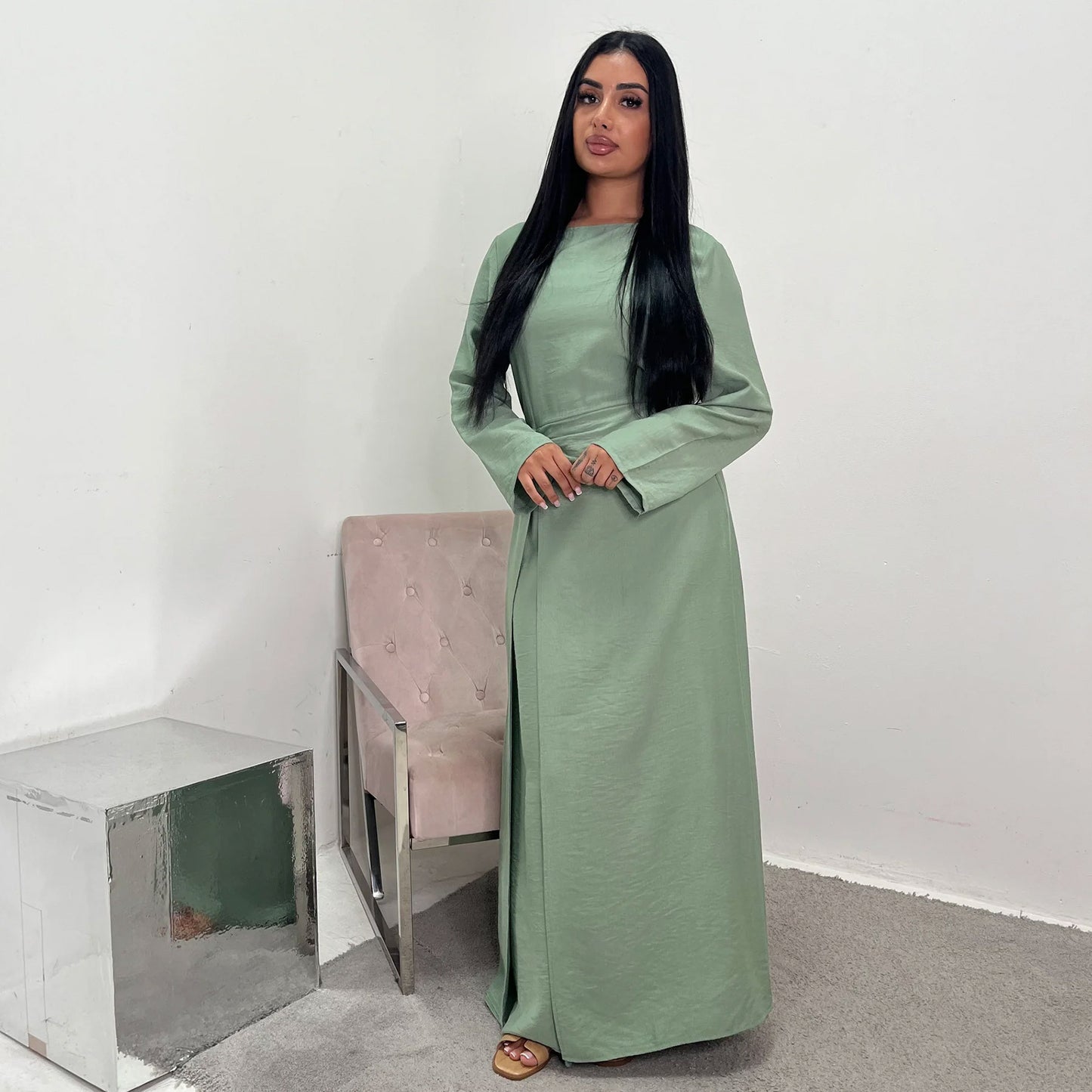 Unique Turkey Solid Color Simple Dress Dresses