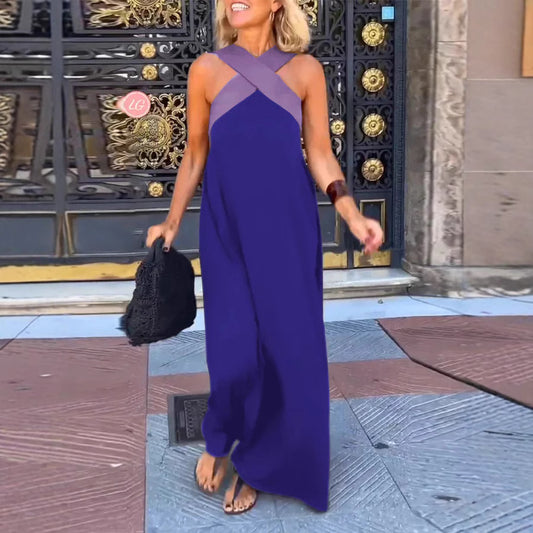 Women's Summer Long Cross Sexy Beauty Back Dresses