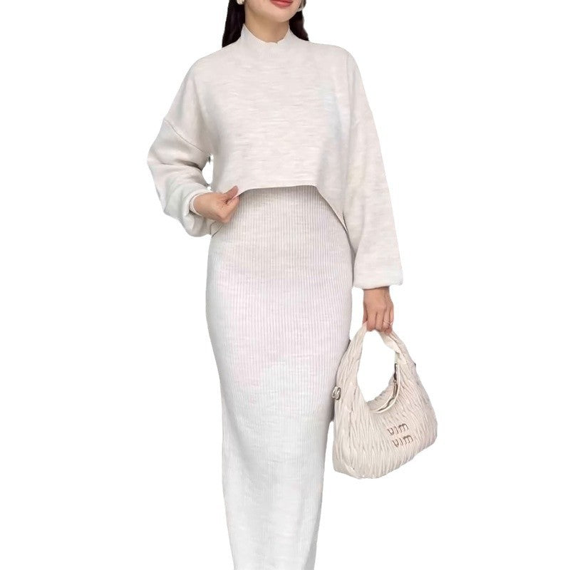 Fashion High Collar Pullover Tight Long Sweaters