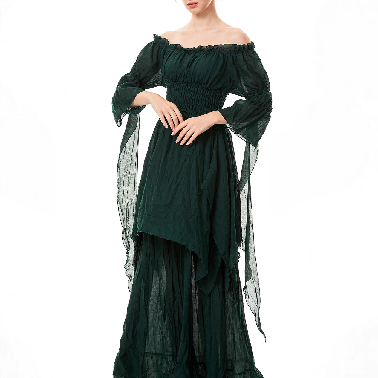 Medieval Halloween Revival Dress Tied Waist Dresses