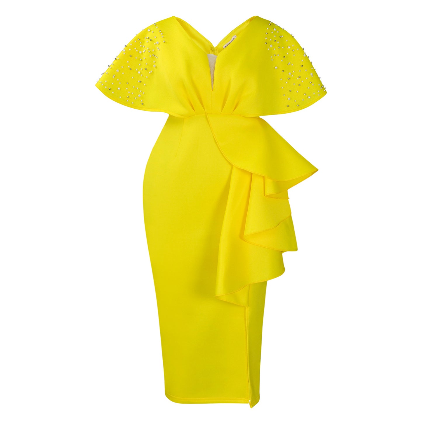 Sexy Ruffled Bifurcated Rivet Beads Party Dresses