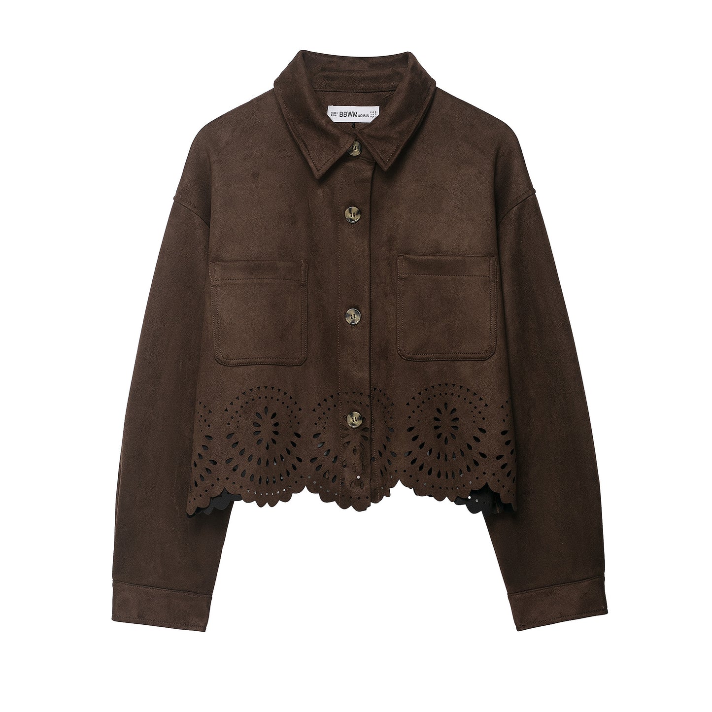 Autumn Hollow Suede Textured Wide Leg Suits