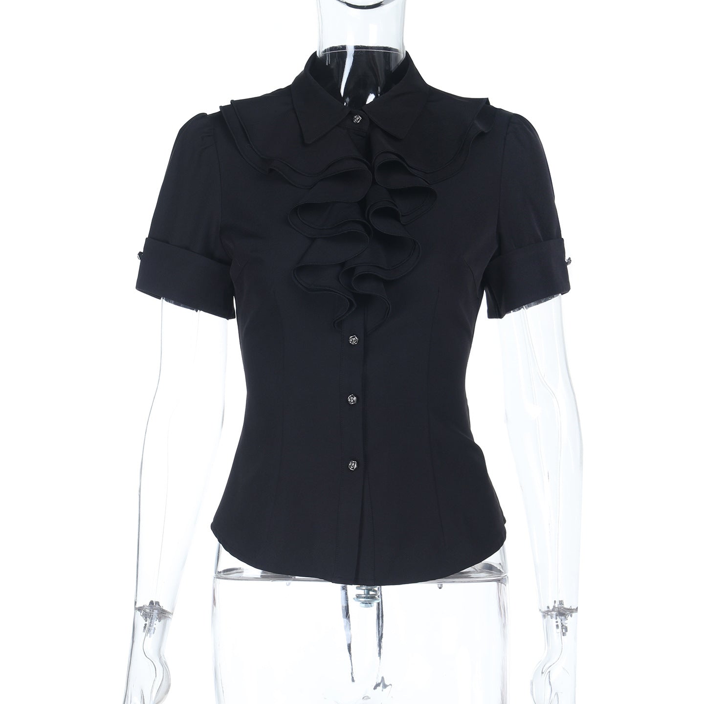 Women's Dark Goth Culture Slim Fit Shirt Outfit Suits