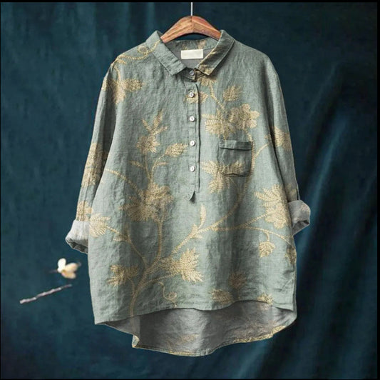 Women's Summer Loose Print Crew Neck Casual Plus Size