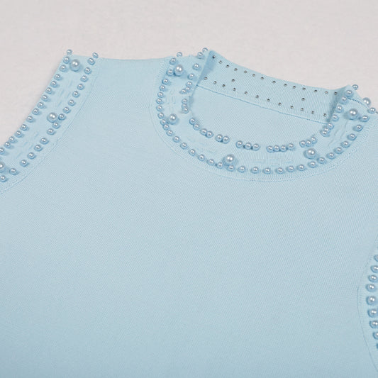 Bead Knitted Slim Fit Slimming Long Dresses