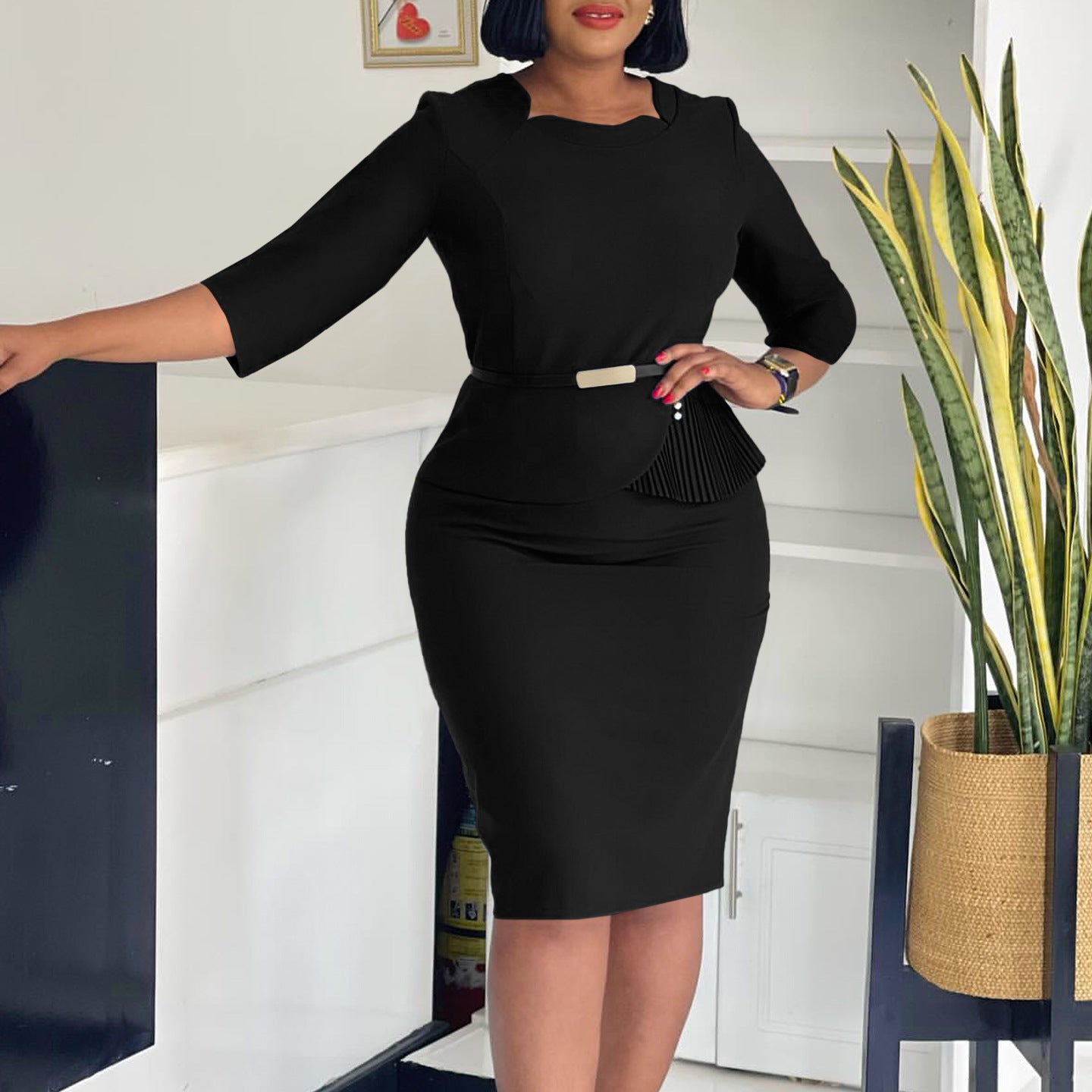 Women's Fashion Ol Elegant Sheath African Dress