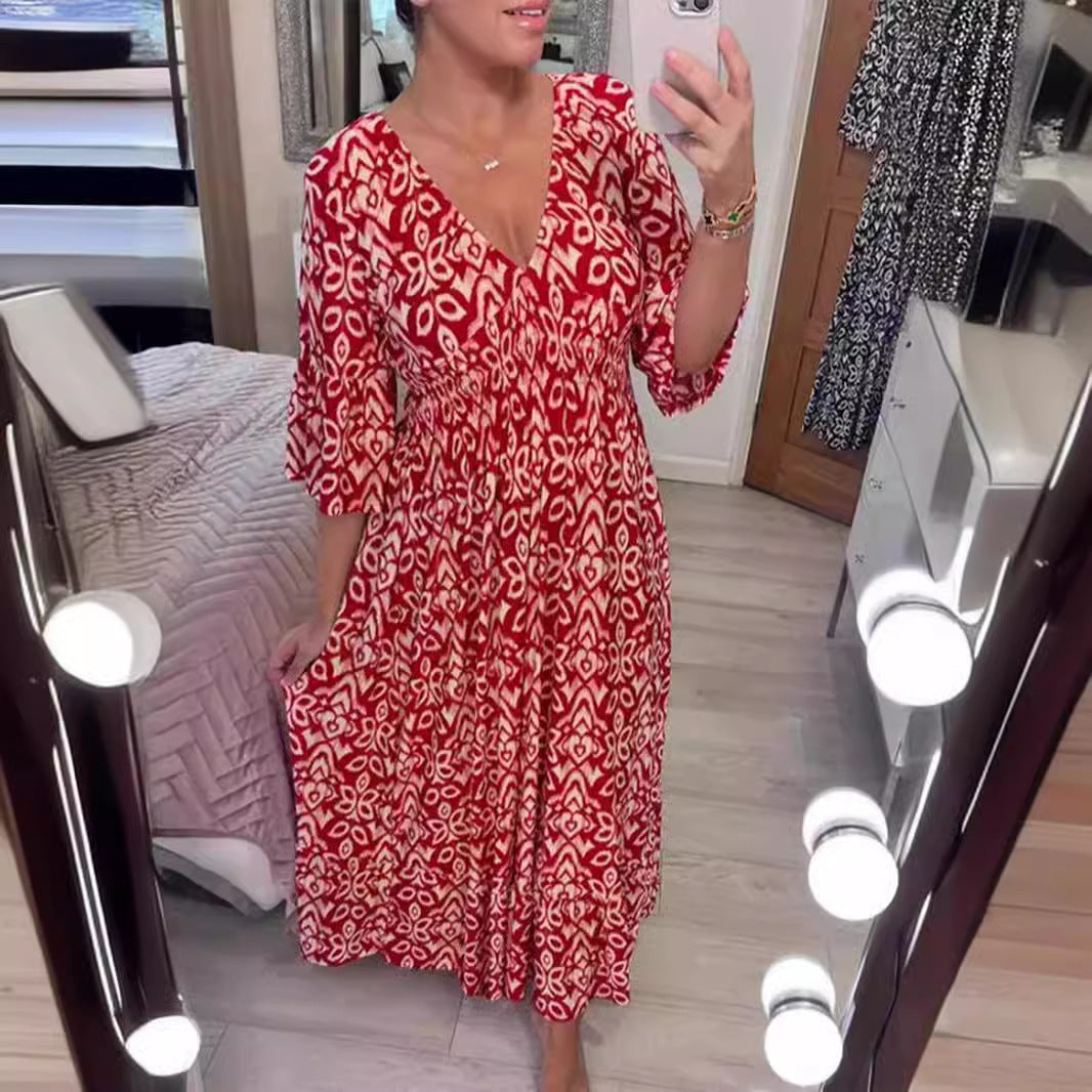 Women's Super Fairy Seaside Holiday Beach Printed Loose Clothing