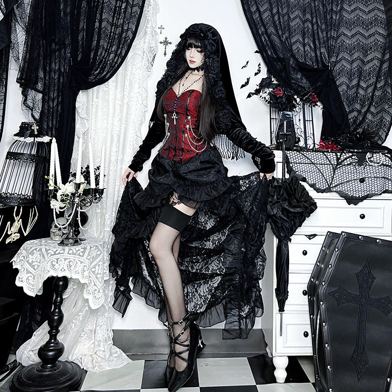 Veet Cloak Autumn Versatile Gothic Halloween Blouses
