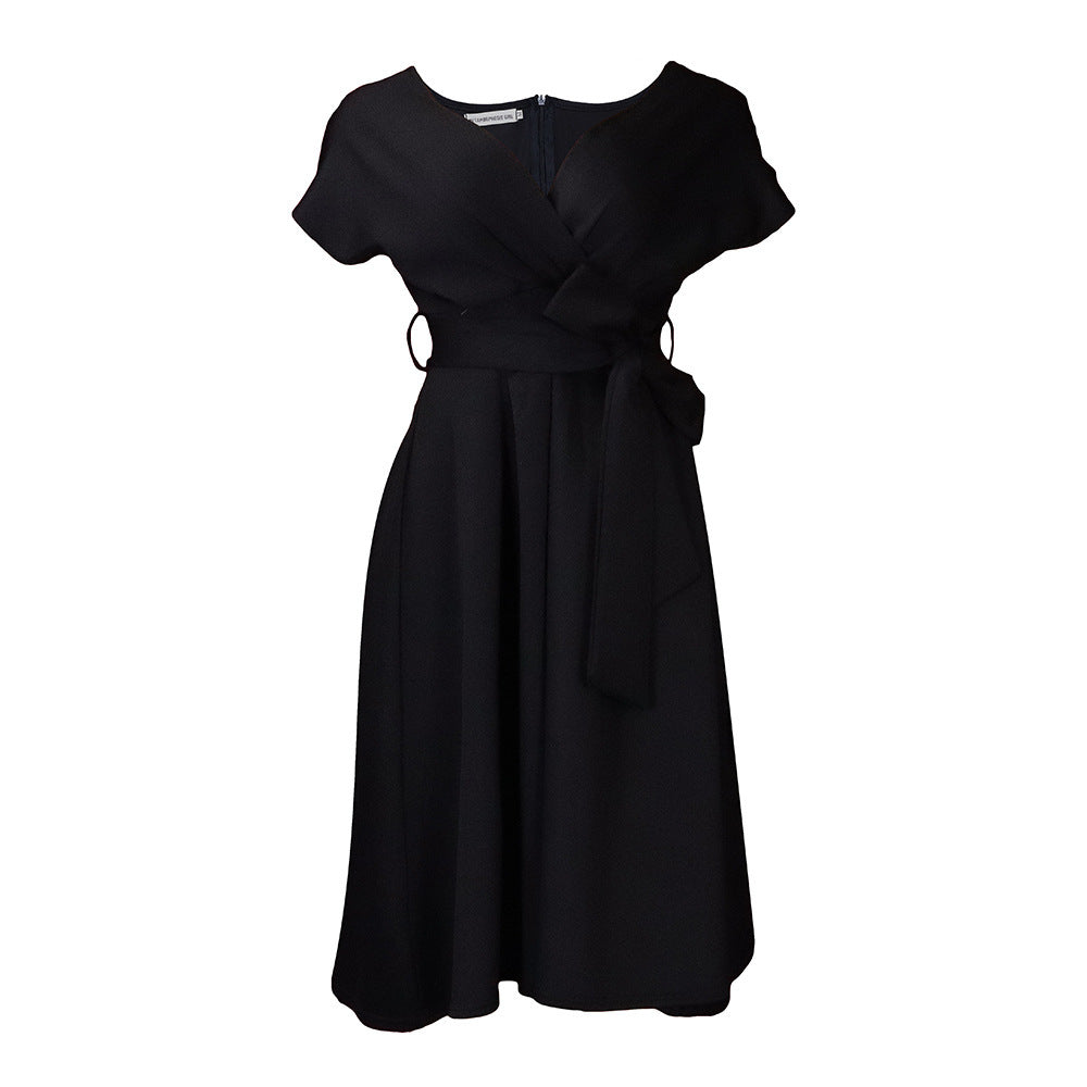 Stylish Women's Temperament Commute Fashion Tie Dress