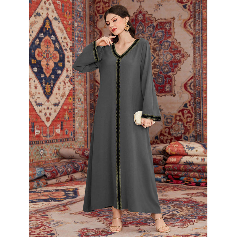 Women's With Label Temperament Loose Fashionable Embroidered Dress