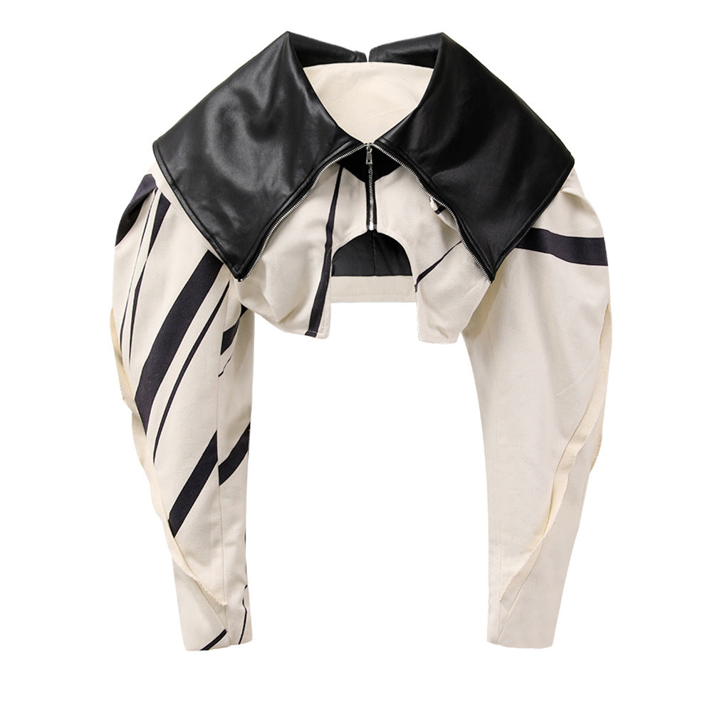 Women's Spring Frayed Color Contrast Patchwork Temperament Shorts