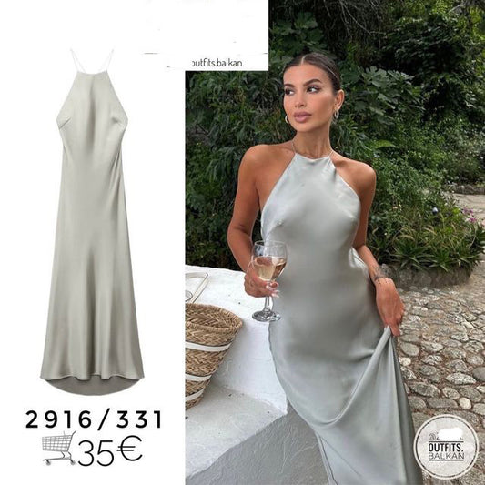 Women's Summer Hot Strap Dress Silk Satin Dresses