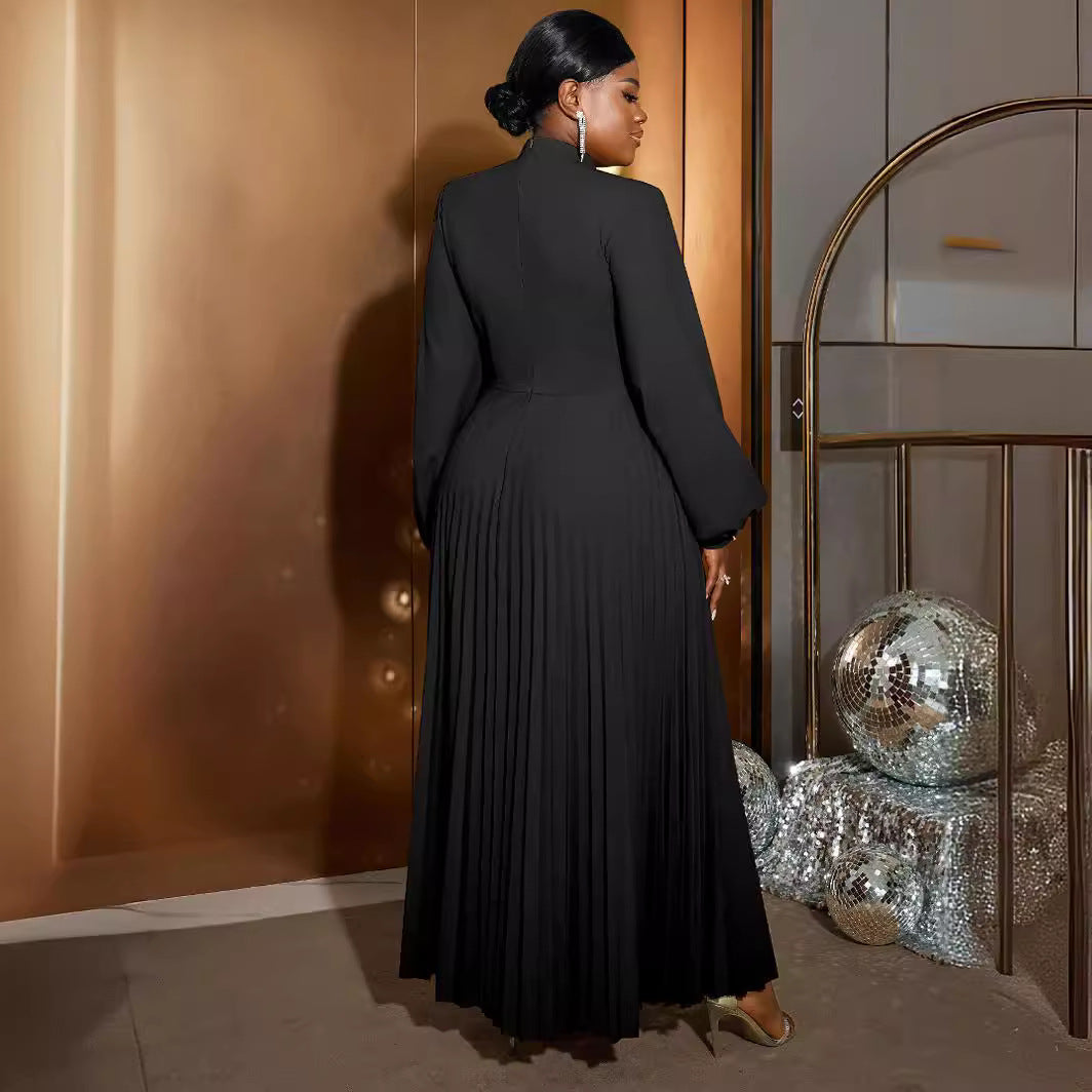 Large Lightly Mature Small Stand Collar Skirts