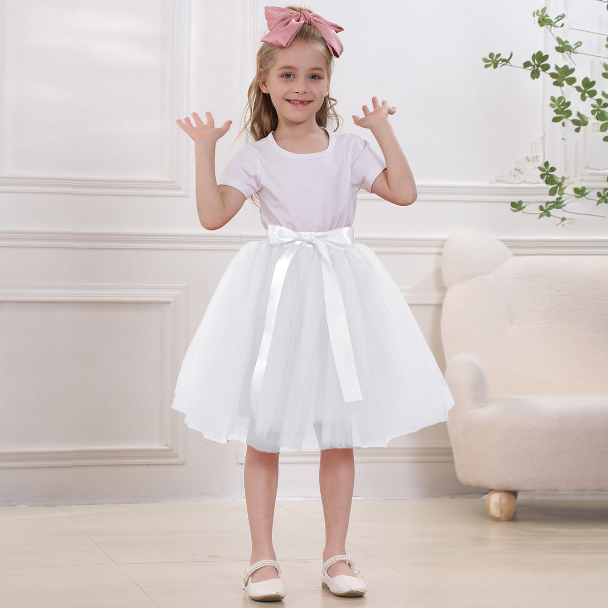 Women's & Children's & Tulle Pettiskirt Flower Dress Skirts