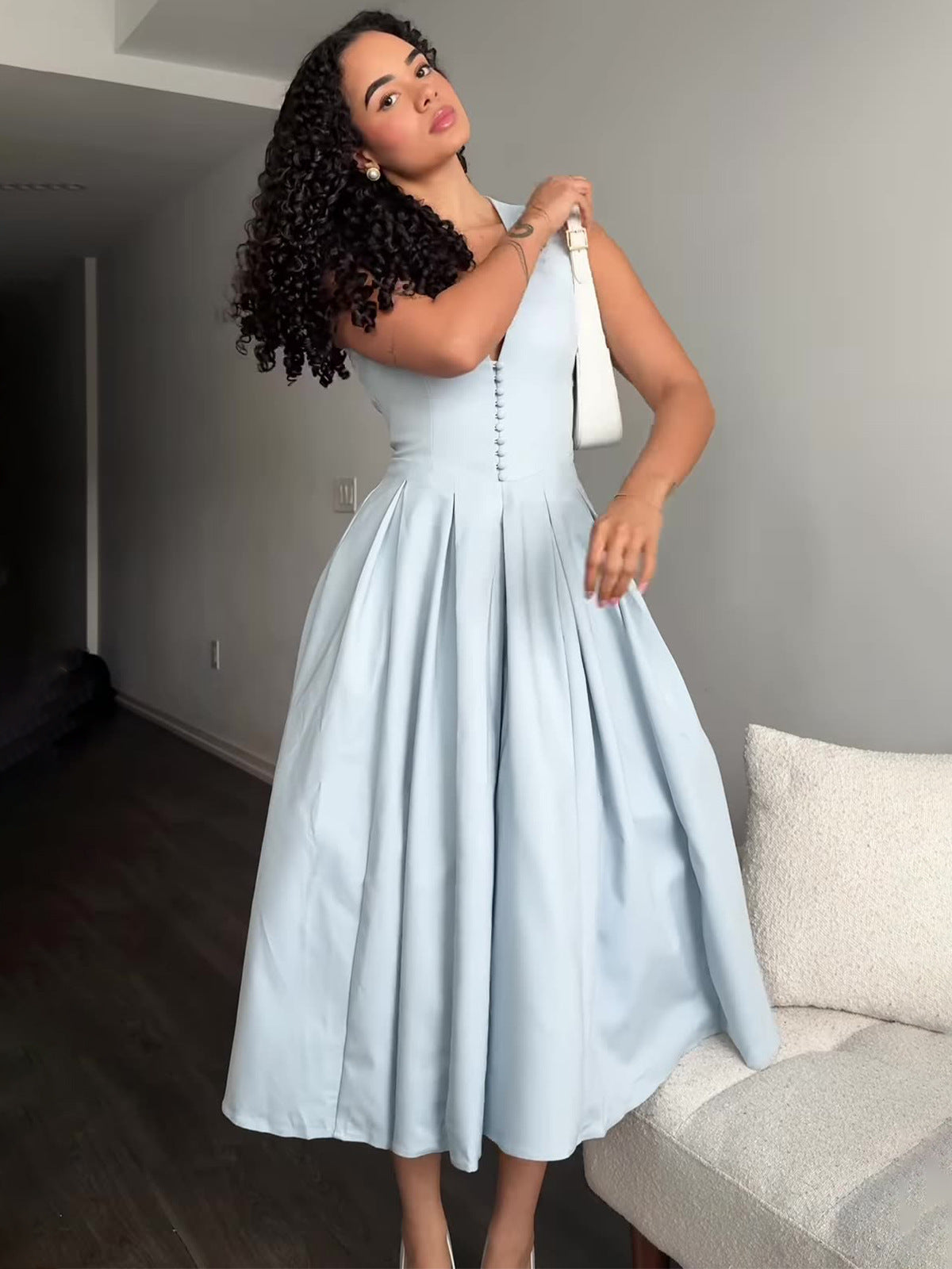 Women's Spring Fresh Soft Elegant Sleeveless Sexy Dresses
