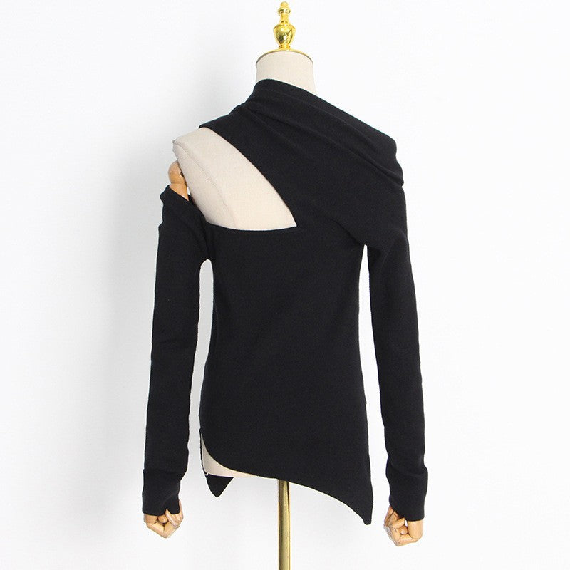 Women's Autumn Elegant Comfort Casual Diagonal Collar Sweaters