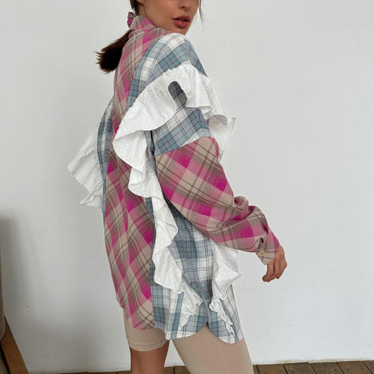 Women's Single-breasted Loose Casual Fashion Outer Wear Blouses