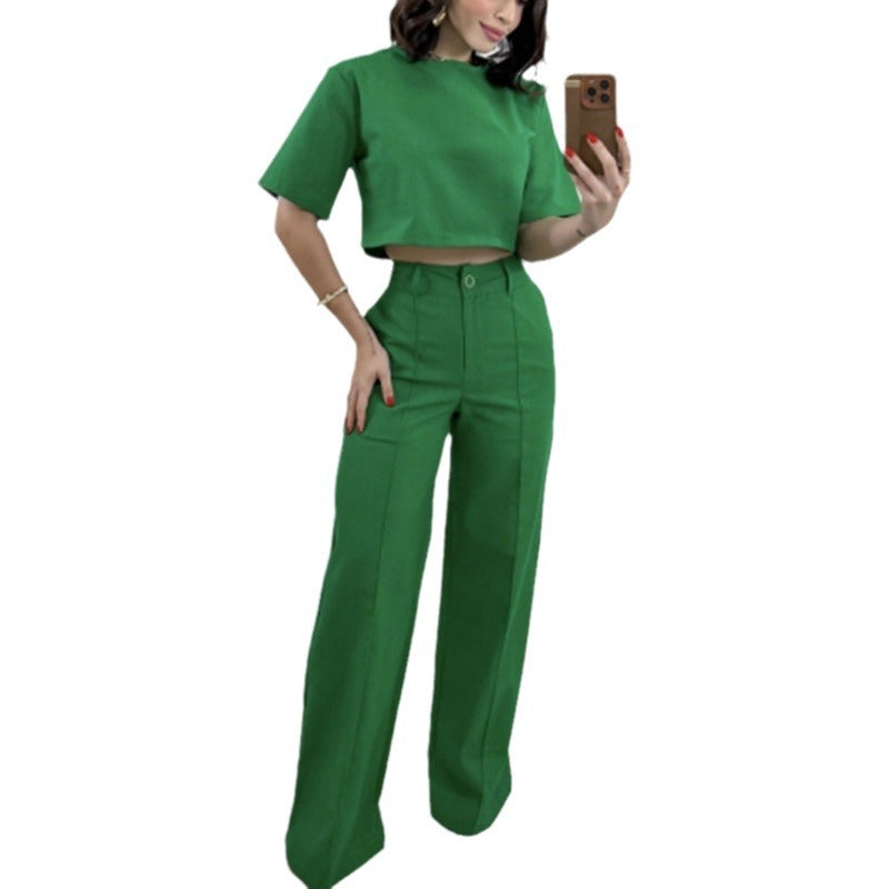 Women's Fashion Cotton Linen High Waist Suits