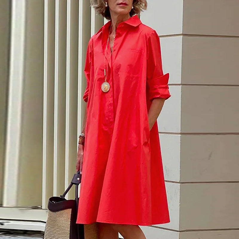 Women's Patchwork Contrast Color Casual Elegant Dress