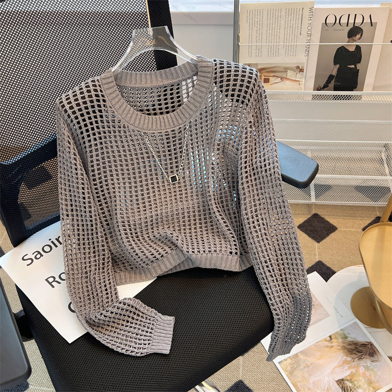 Women's Outerwear Cover-up Design Sense Niche Hollow Knitwear