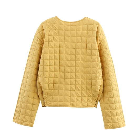 Women's Winter Round Neck Long Sleeve Single-breasted Coats