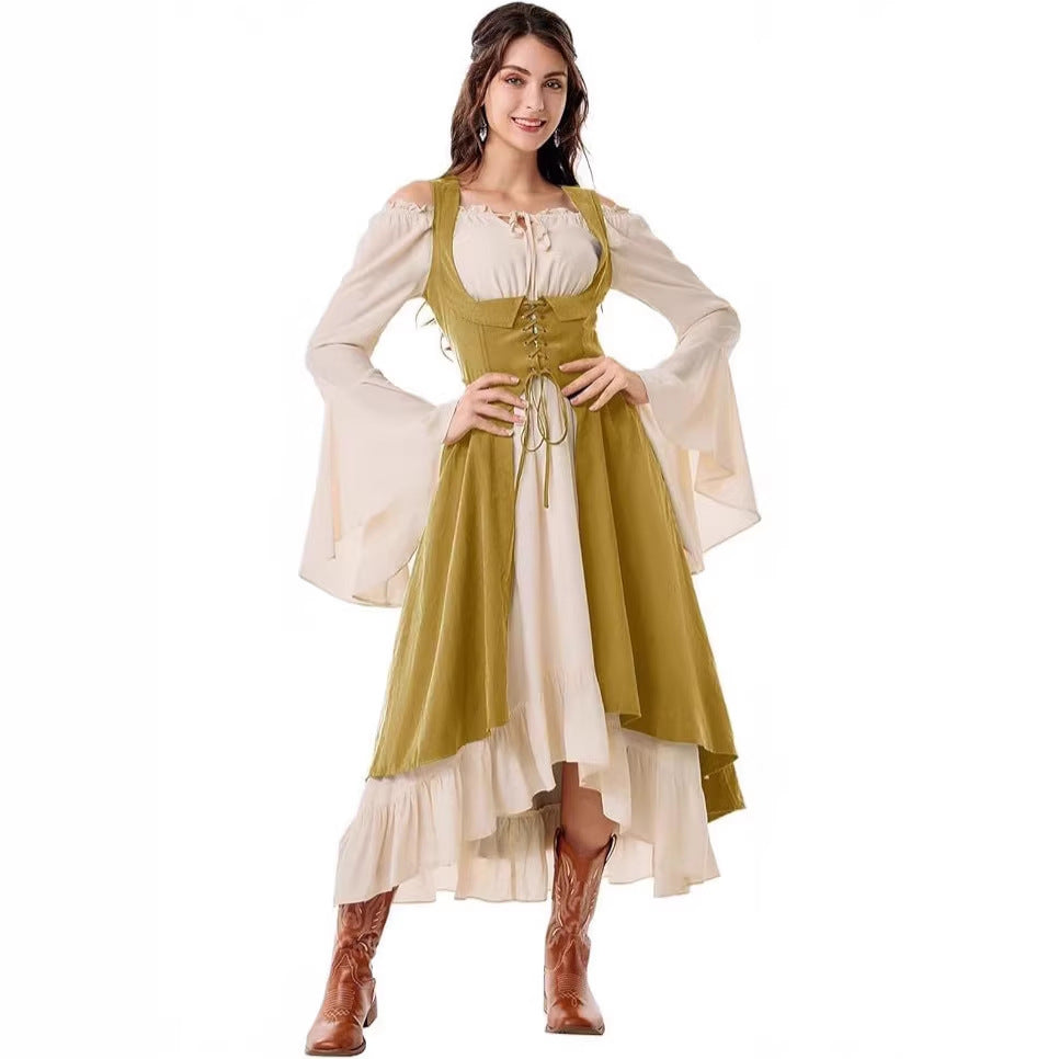 Women's Bust Girth Pirate Farmer High Low Dress