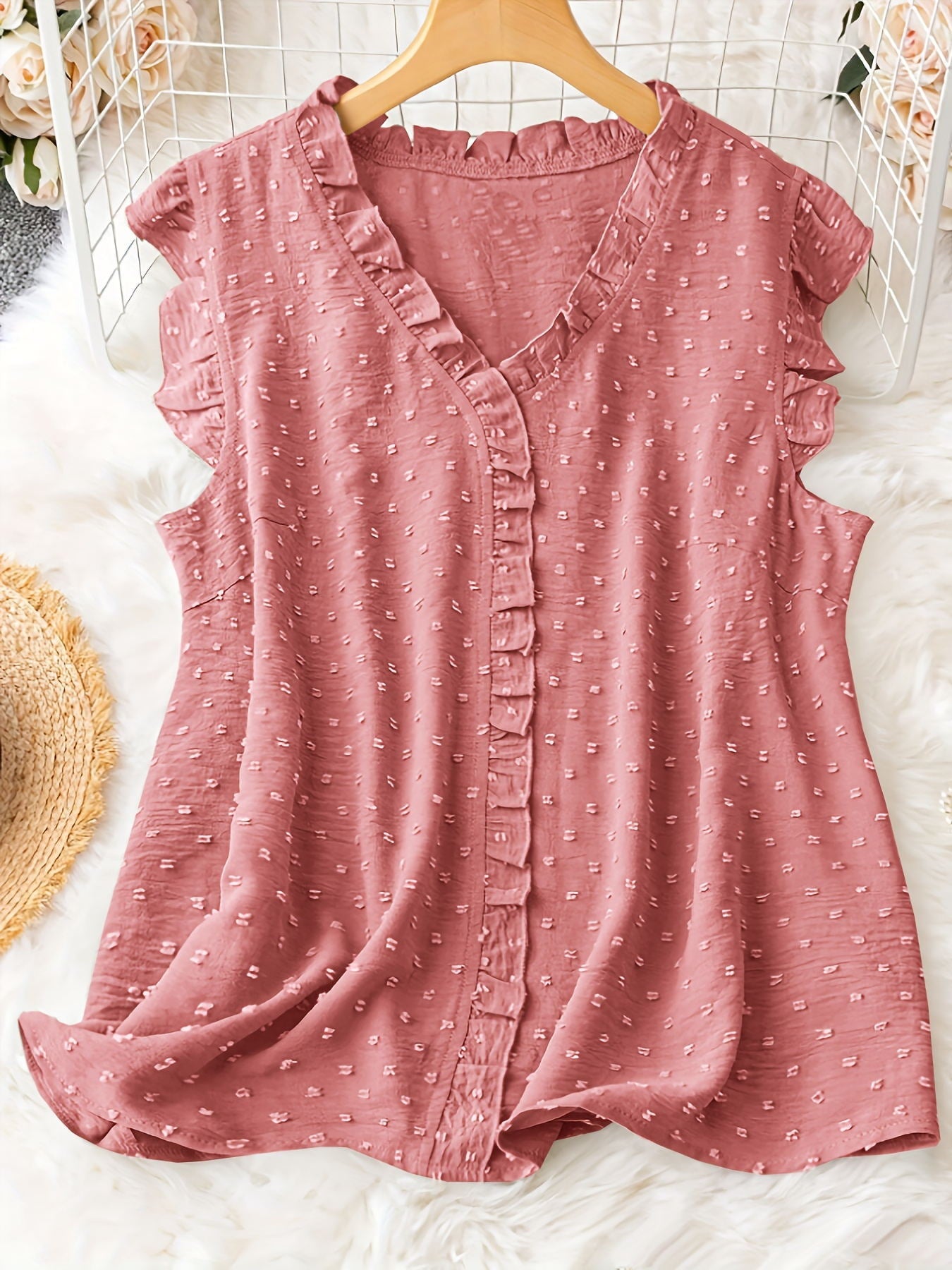 Women's Design Ruffled Loose Casual Sleeve Blouses