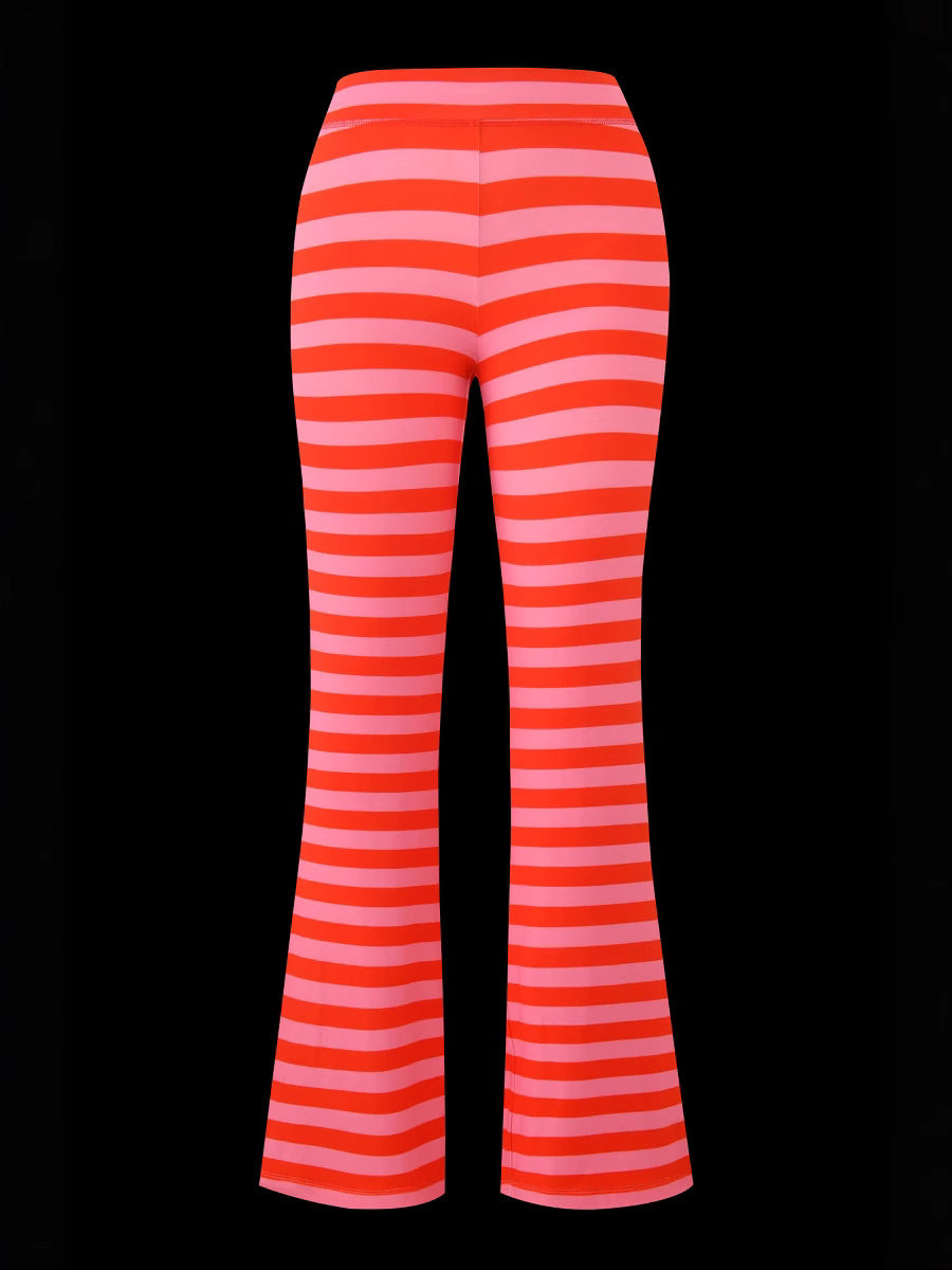 Printed Slim Fit Sports Striped Hooded Zipper Fashion Casual Suit